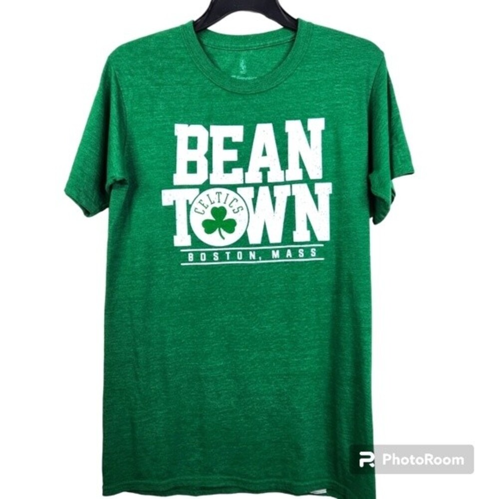 Fanatics Mens Boston Celtics Bean Town Big Letter Spellout Tee Size Small